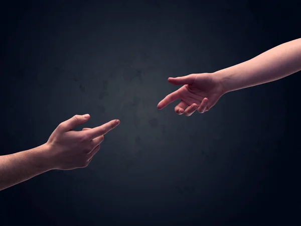 Hand about to touch another one — Stock Photo, Image