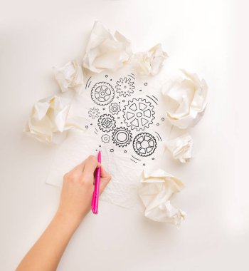 El buruşuk kağıt yazma