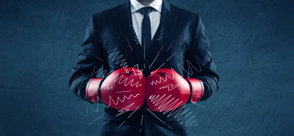 Kraften i business boxning — Stockfoto