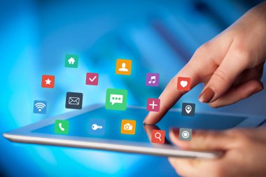 Tablet apps ile dokunmadan parmak