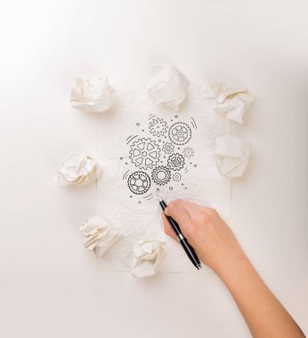 El buruşuk kağıt yazma