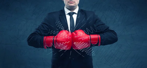 Poder do boxe de negócios — Fotografia de Stock