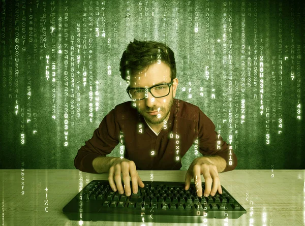 Online-Hacking im Gange — Stockfoto