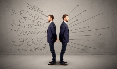 İki seçenek ile işadamı