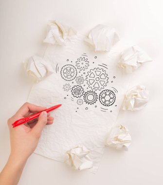 El buruşuk kağıt yazma