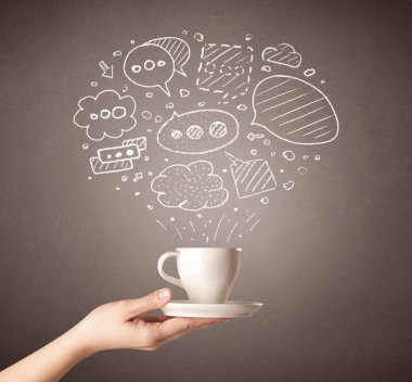 El tutma kahve Kupası