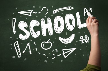 Okul hakkında el yazısı siyahi.