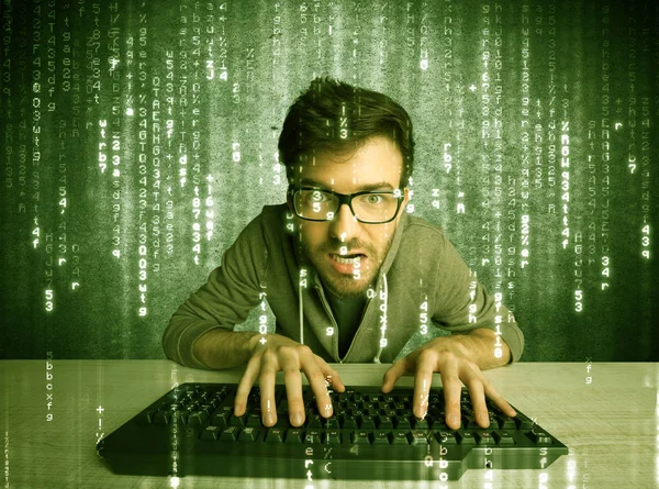 Online hacking in progress concept Stock Picture