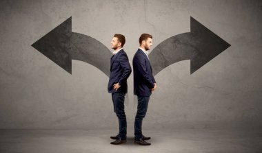 İki seçenek ile işadamı