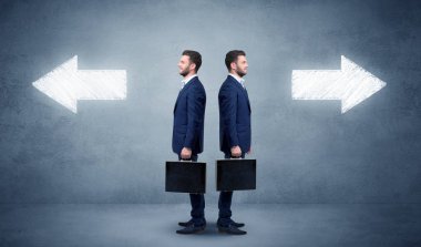 İki seçenek ile işadamı