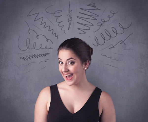 Mädchen mit lustigem Gesichtsausdruck — Stockfoto