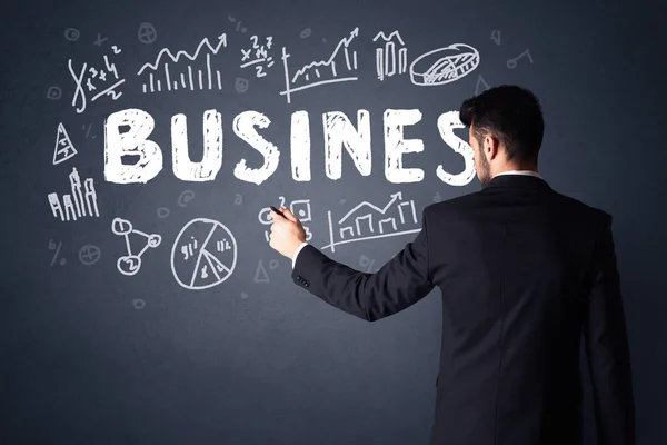 Uomo d'affari con Business plan — Foto Stock