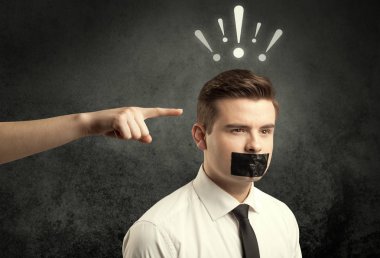 İş çalışan gösteren bir el