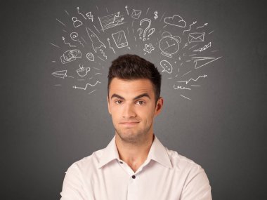 İşadamı ile sosyal simgeler