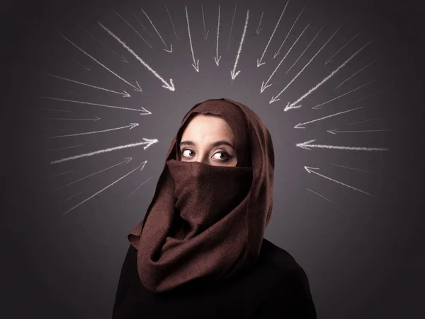 Donna musulmana che indossa Niqab — Foto Stock