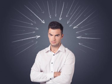 işadamı ile okları