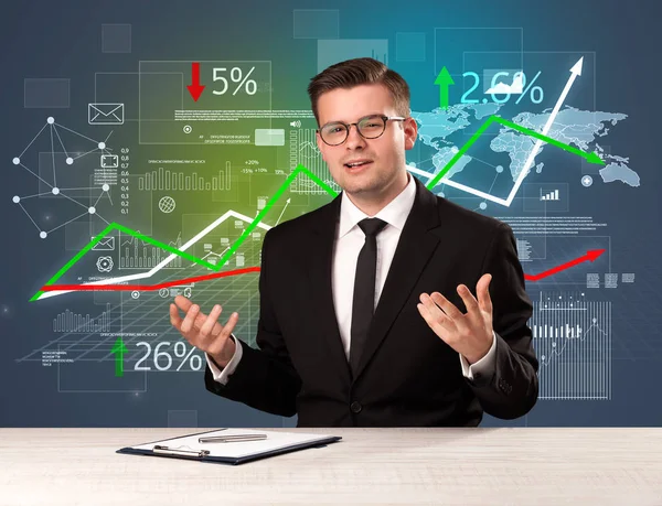 Businessman sitting at a desk