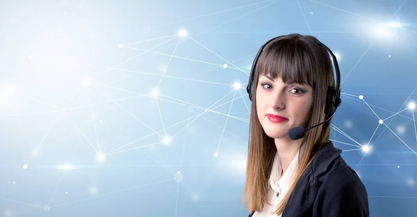 Young Female telemarketer — Stock Photo, Image