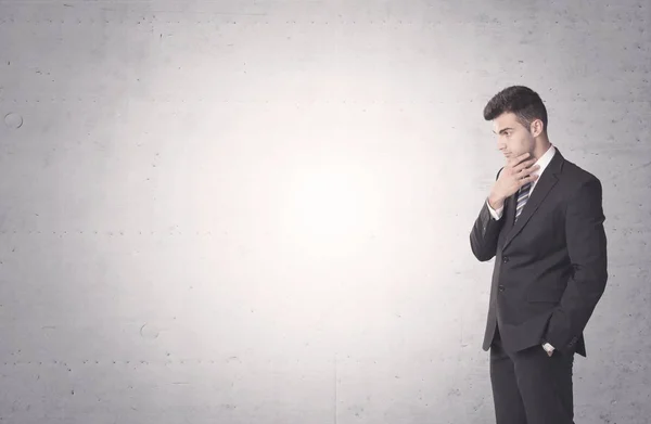 Elegant businessman with clear background — Stock Photo, Image