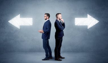 İki seçenek ile işadamı