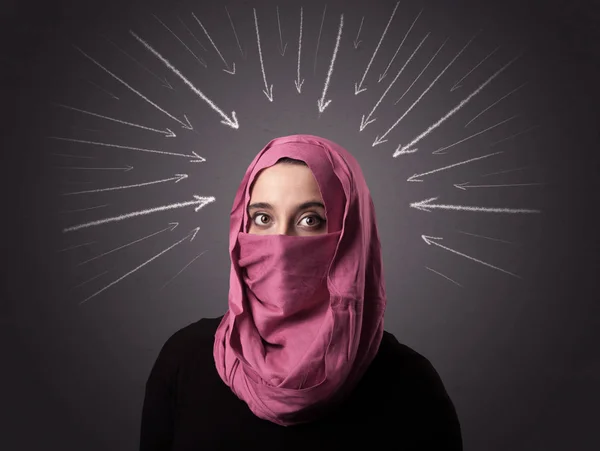 Muslimische Frau trägt Niqab — Stockfoto