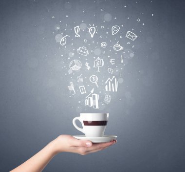 El tutma kahve Kupası