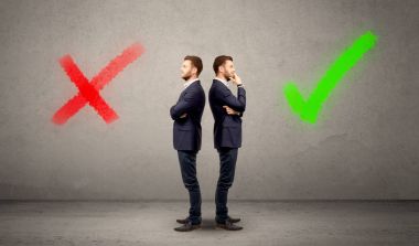 İki seçenek ile işadamı