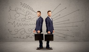 İki seçenek ile işadamı