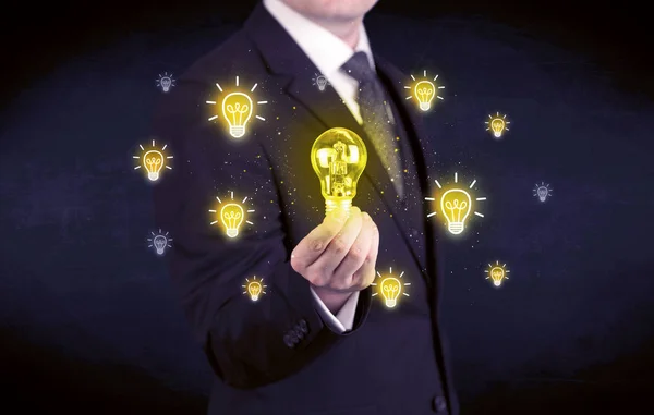 Businessman has a bright idea concept — Stock Photo, Image