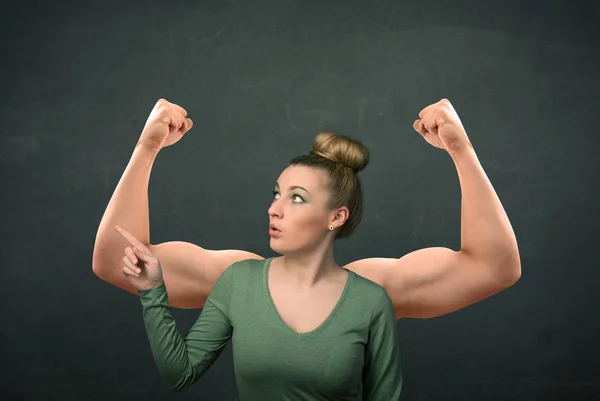 Strong and muscled arms concept — Stock Photo, Image