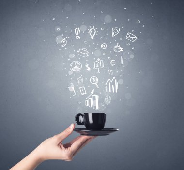 El tutma kahve Kupası