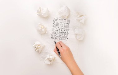 El buruşuk kağıt yazma