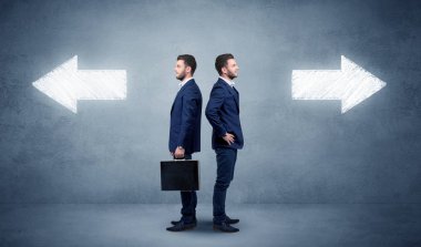 İki seçenek ile işadamı