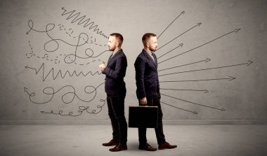 İki seçenek ile işadamı