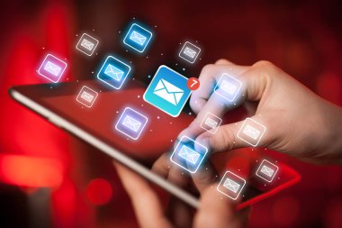 Mail ile tablet dokunmadan parmak