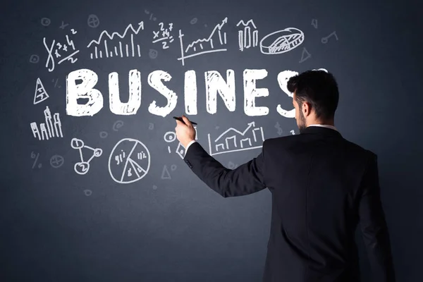 Uomo d'affari con Business plan — Foto Stock