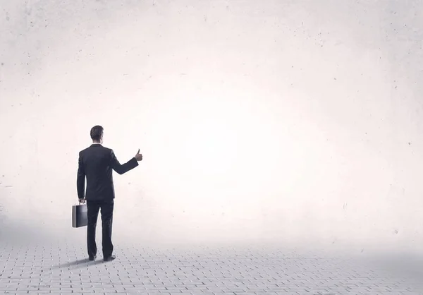 Elegant person standing with his back — Stock Photo, Image