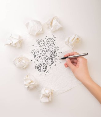 El buruşuk kağıt yazma