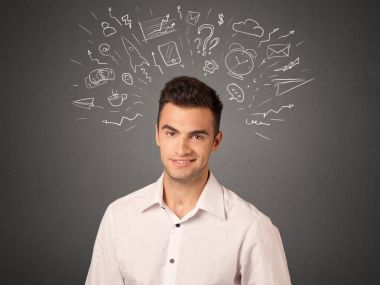 İşadamı ile sosyal simgeler