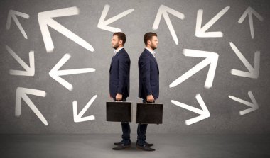 İki seçenek ile işadamı