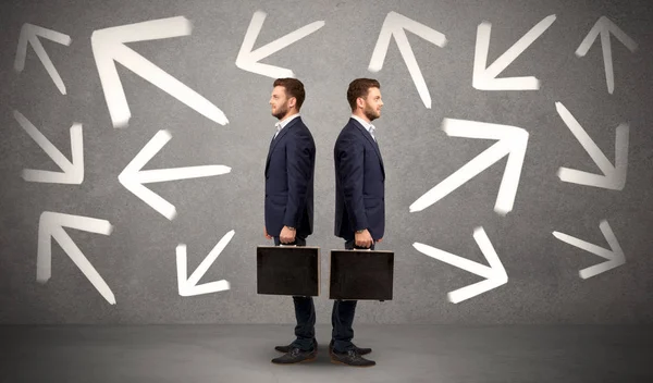 İki seçenek ile işadamı