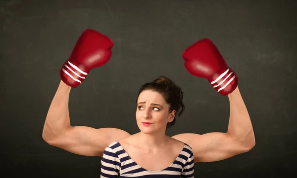 Strong and muscled boxer arms — Stock Photo, Image