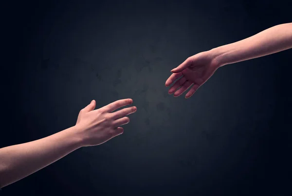 Hand about to touch another one — Stock Photo, Image