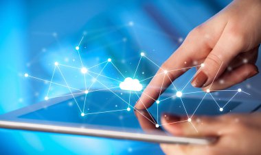 Tablet bulut kavramı ile dokunmadan parmak