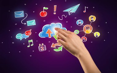 Simgeler dokunmadan el