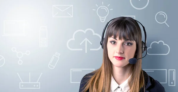 Young Female telemarketer — Stock Photo, Image