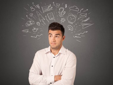 İşadamı ile sosyal simgeler