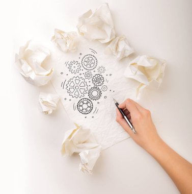 El buruşuk kağıt yazma