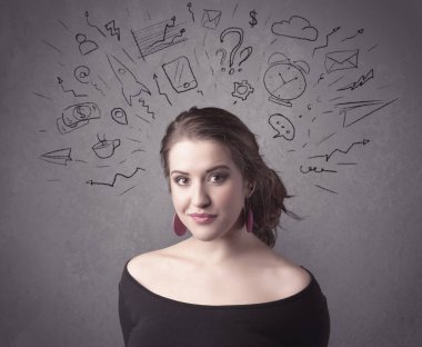 komik yüz ifadesi ile kız