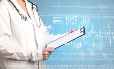 kadın doktor ile not etmek